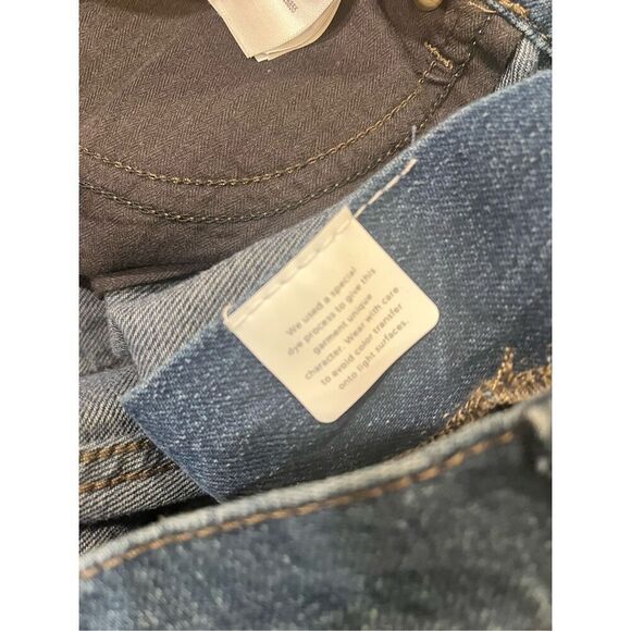 DL1961 DL Vintage Zoie Wide Leg Relaxed Jeans in Seacliff Laser Print Sz 24 NWT - Picture 11 of 13